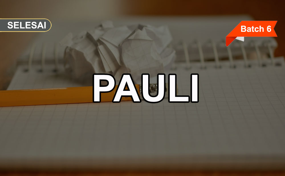 Training PAULI Online (Batch 6)
